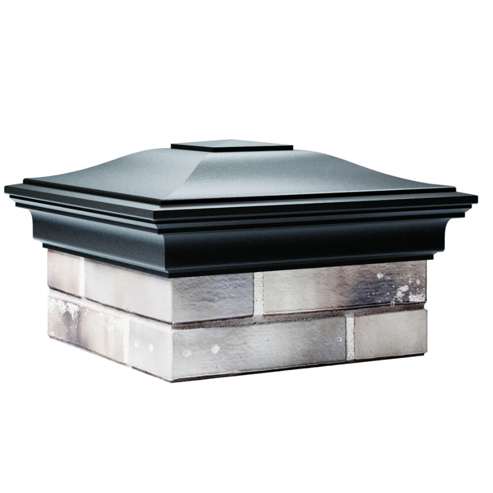 Колпак Zking Монблан Черный на столб 1.5х1.5 кирпича (385х385мм) в Валдае фото