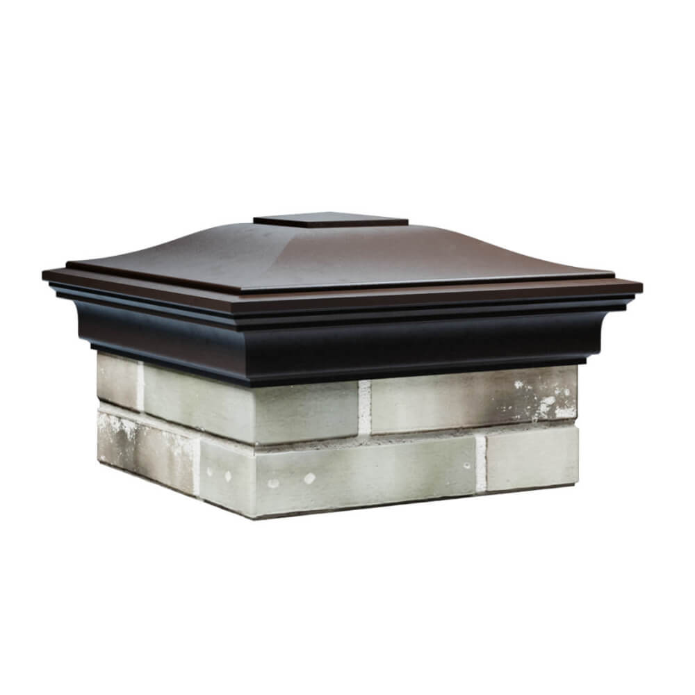 Колпак Zking Монблан Коричневый на столб 1.5х1.5 еврокирпича 0.7НФ (355х355мм) в Валдае фото