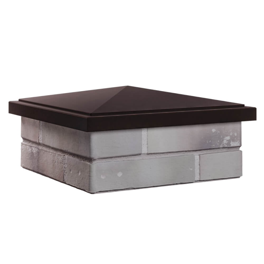 Колпак Zking БонаМоно Коричневый на столб 1.5х1.5 кирпича (385х385, 400х400мм) в Валдае фото