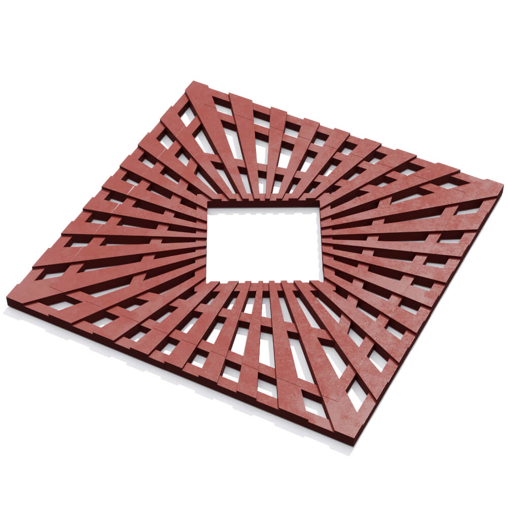 Приствольная решетка для дерева ZKING ATMOSPHERE 1.2х1.2м Красная в Валдае фото