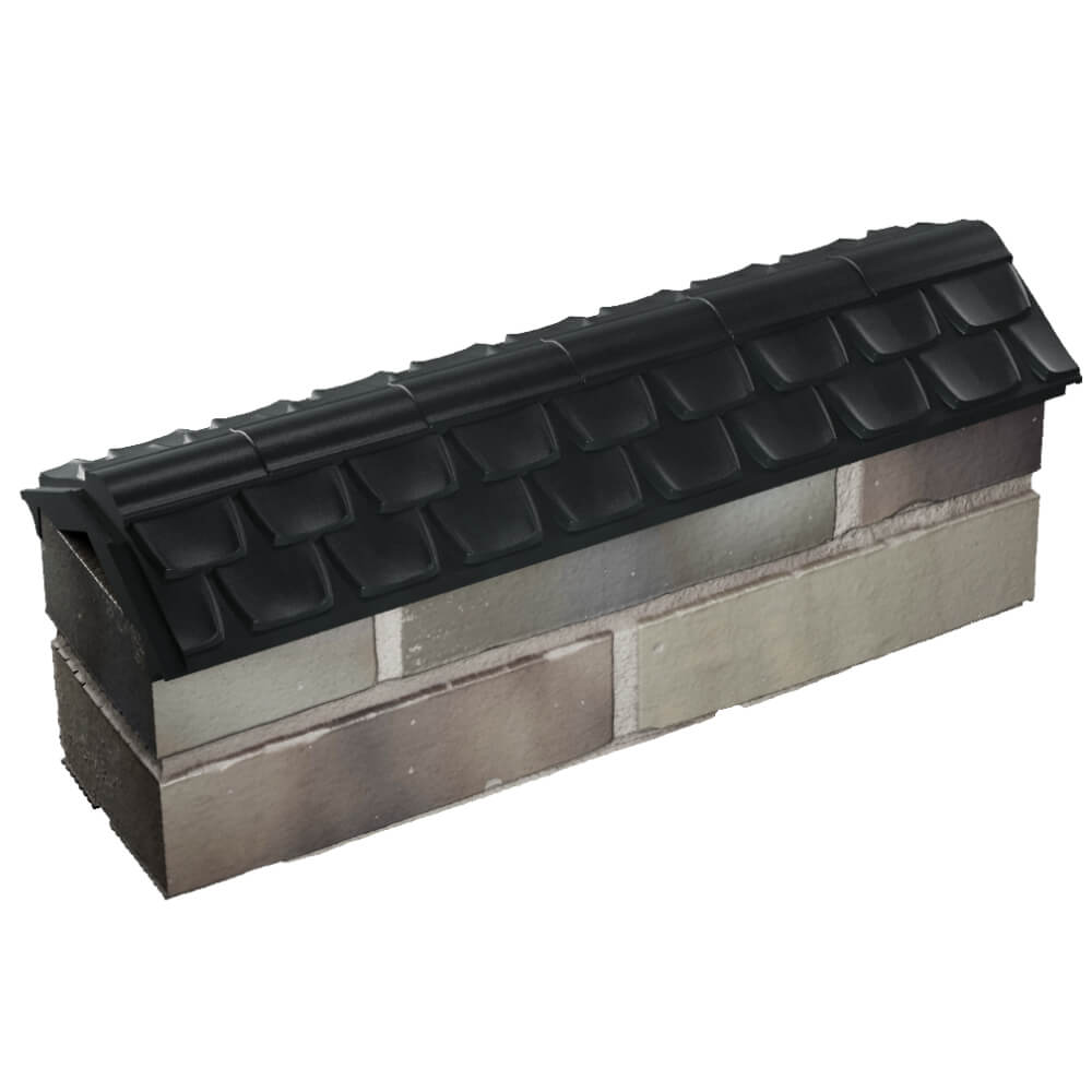 Парапет Zking Эльбрус Черный с посадкой на 0.5 кирпича (130мм) в Валдае фото