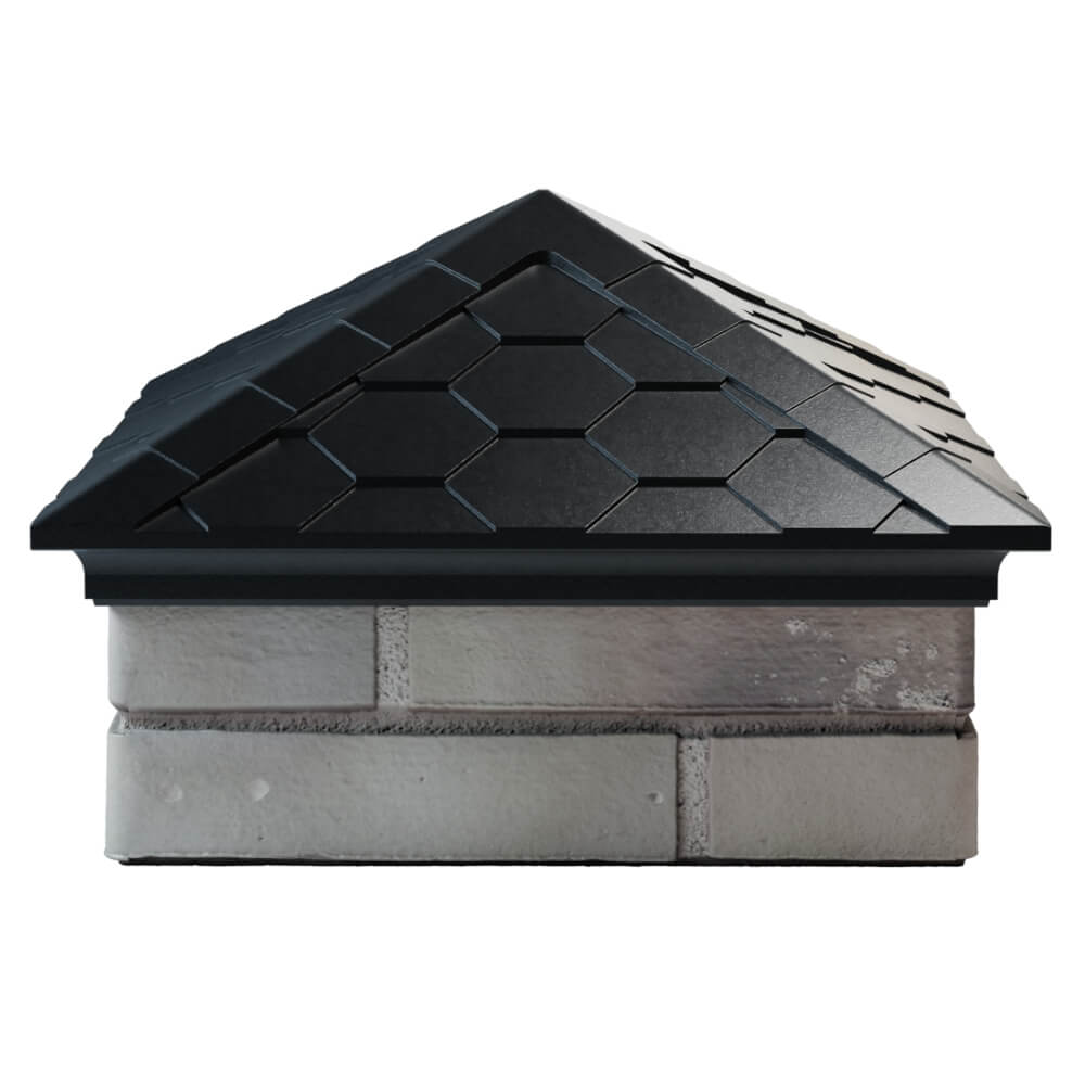 Колпак Zking Эверест Черный на столб 1.5х1.5 кирпича (390х390мм) Валдай фото