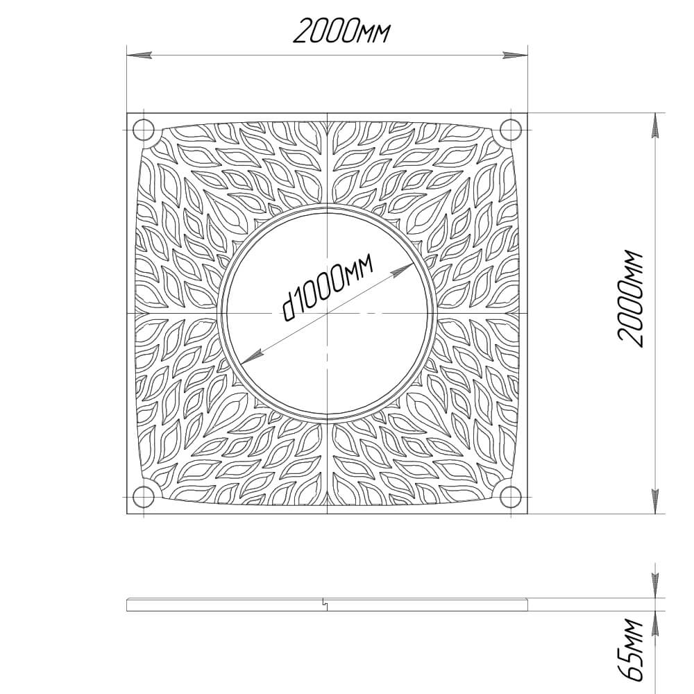 Приствольная решетка для дерева ZKING CRUST 2х2м Черная в Валдае фото