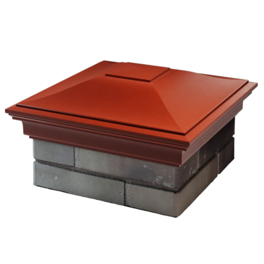 Колпак Zking Монблан Красный на столб 1.5х1.5 кирпича (385х385мм) в Валдае фото