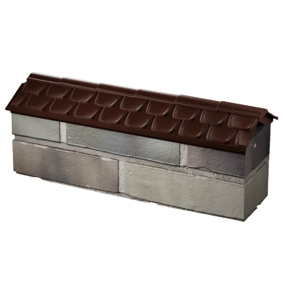 Парапет Zking Эльбрус Коричневый с посадкой на 0.5 кирпича (130мм) в Валдае фото