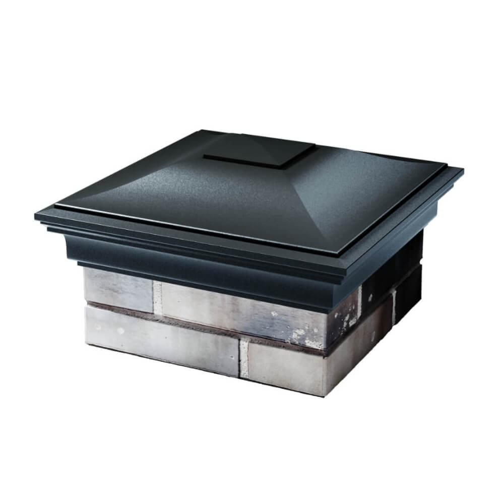 Колпак Zking Монблан Черный на столб 1.5х1.5 еврокирпича 0.7НФ (355х355мм) в Валдае фото