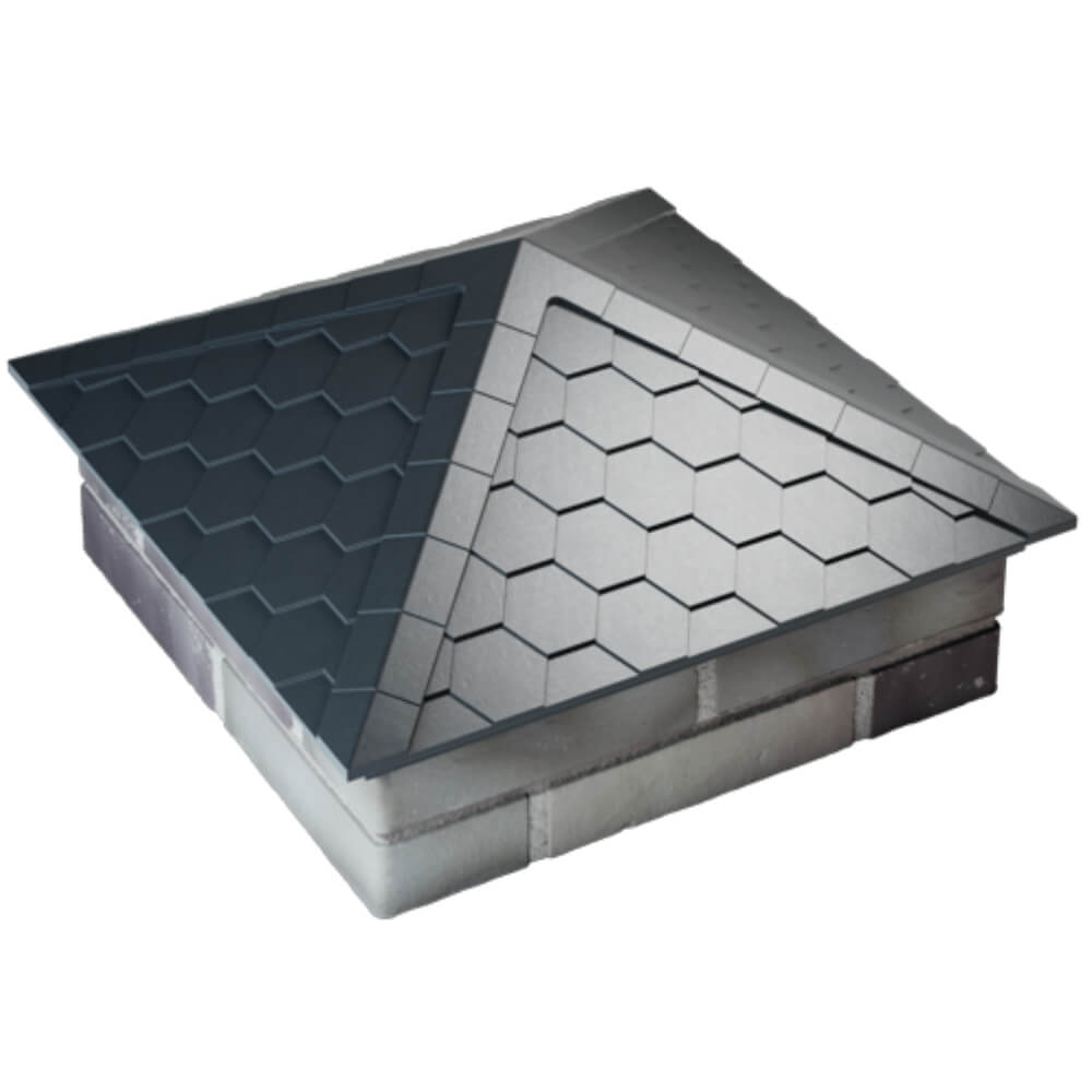 Колпак Zking Эверест Серый на столб 2х2 кирпича (535х535мм) Валдай фото