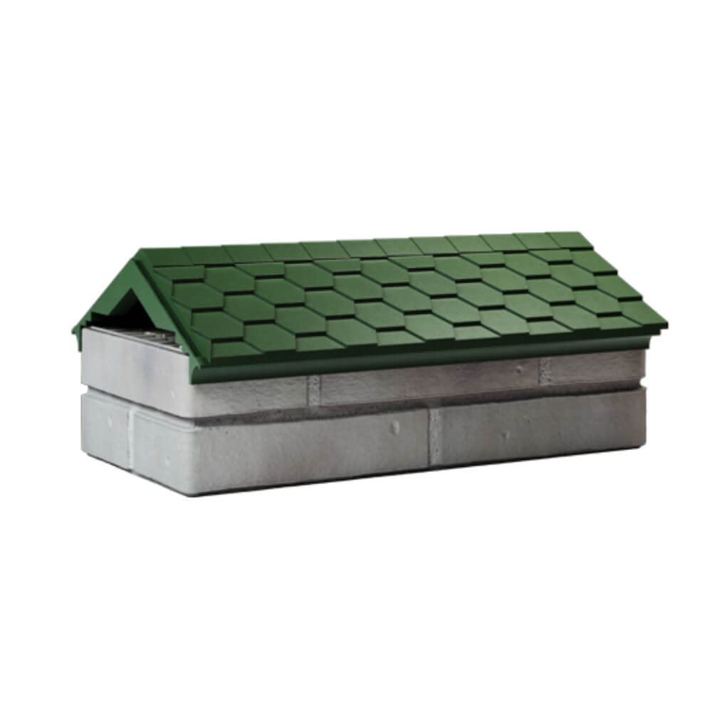 Парапет Zking Эверест Зеленый с посадкой на 1 кирпич (200/225/255мм) Валдай фото