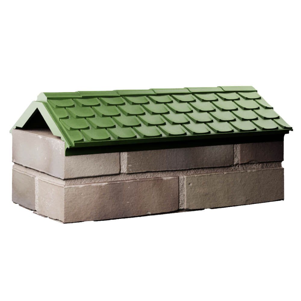 Парапет Zking Эльбрус Зеленый с посадкой на 1 кирпич (255мм) Валдай фото