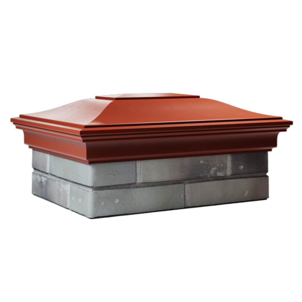 Колпак Zking Монблан Красный на столб 2х1.5 кирпича (515х385мм) в Валдае фото