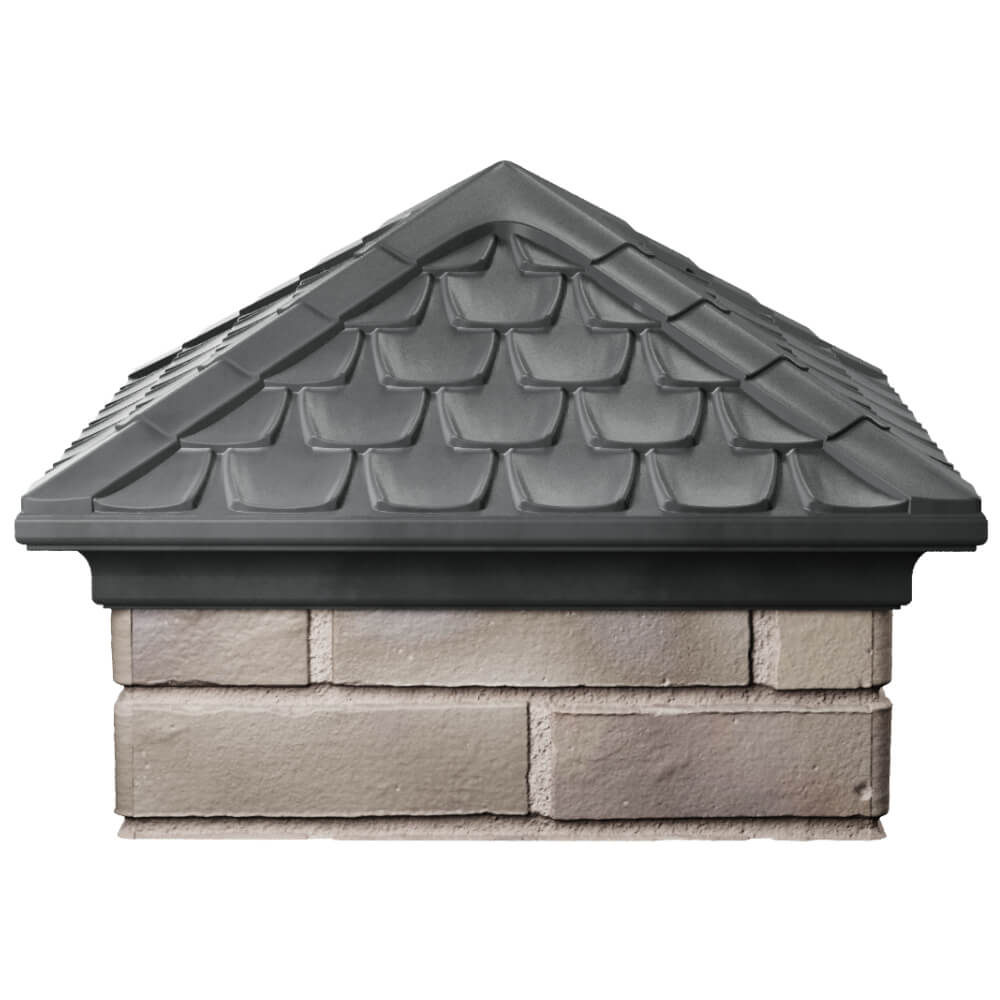 Колпак Zking Эльбрус Серый на столб 1.5х1.5 кирпича (385х385мм) Валдай фото