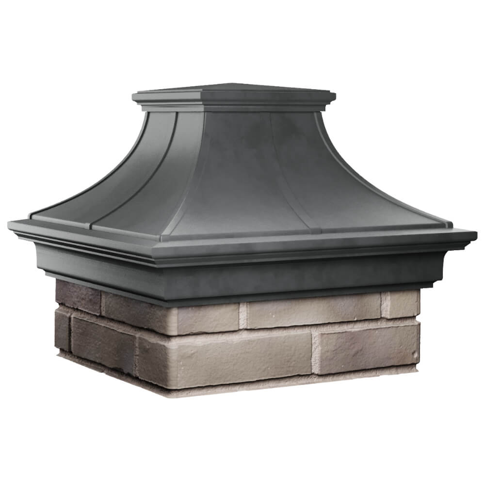 Колпак Zking Монблан Премиум Серый на столб 1.5х1.5 кирпича (385х385мм) в Валдае фото