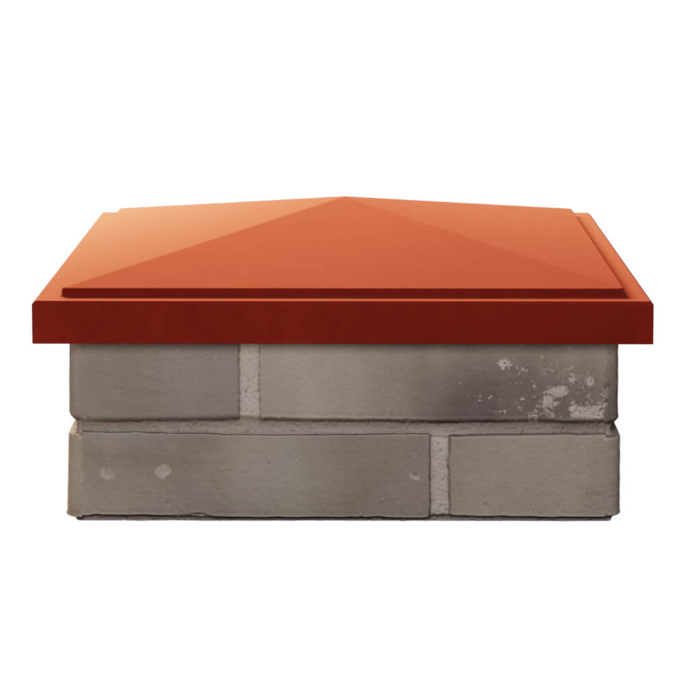 Колпак Zking БонаМоно Красный на столб 1.5х1.5 кирпича (385х385, 400х400мм) Валдай фото