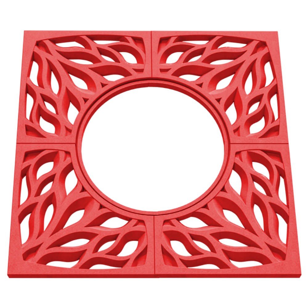 Приствольная решетка для дерева ZKING CRUST 1.2х1.2м Красная в Валдае фото