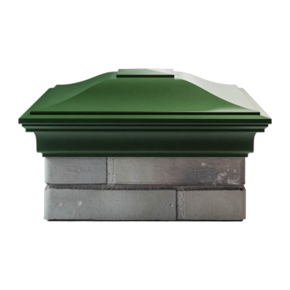 Колпак Zking Монблан Зеленый на столб 1.5х1.5 еврокирпича 0.7НФ (355х355мм) Валдай фото
