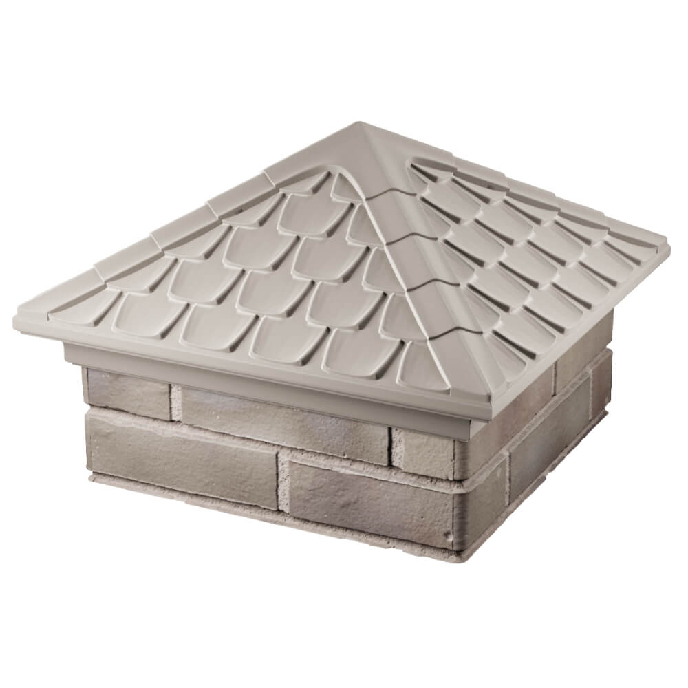 Колпак Zking Эльбрус Бежевый на столб 1.5х1.5 кирпича (385х385мм) в Валдае фото