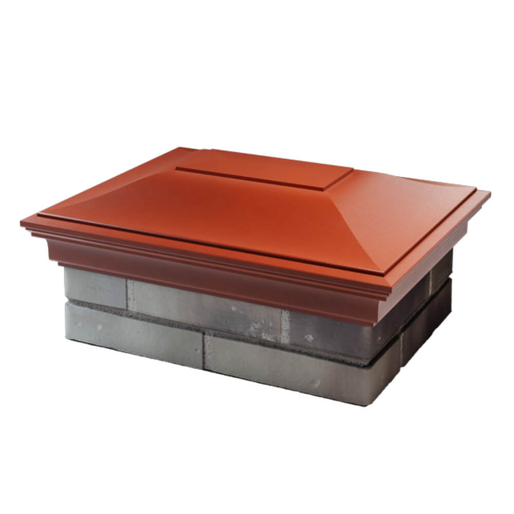 Колпак Zking Монблан Красный на столб 2х1.5 кирпича (515х385мм) в Валдае фото