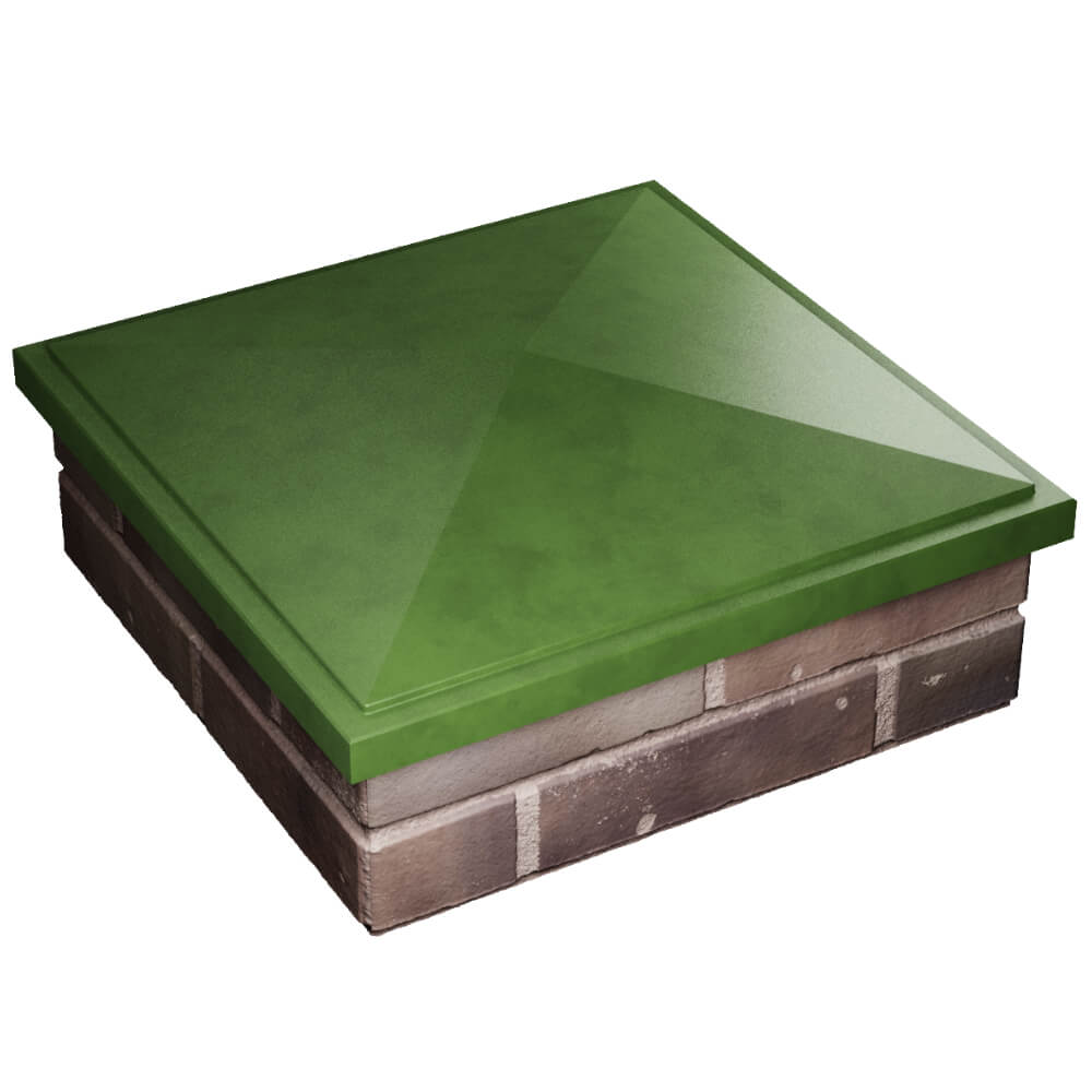 Колпак Zking БонаМоно Зеленый на столб 2х2 кирпича (515х515, 530х530мм) в Валдае фото