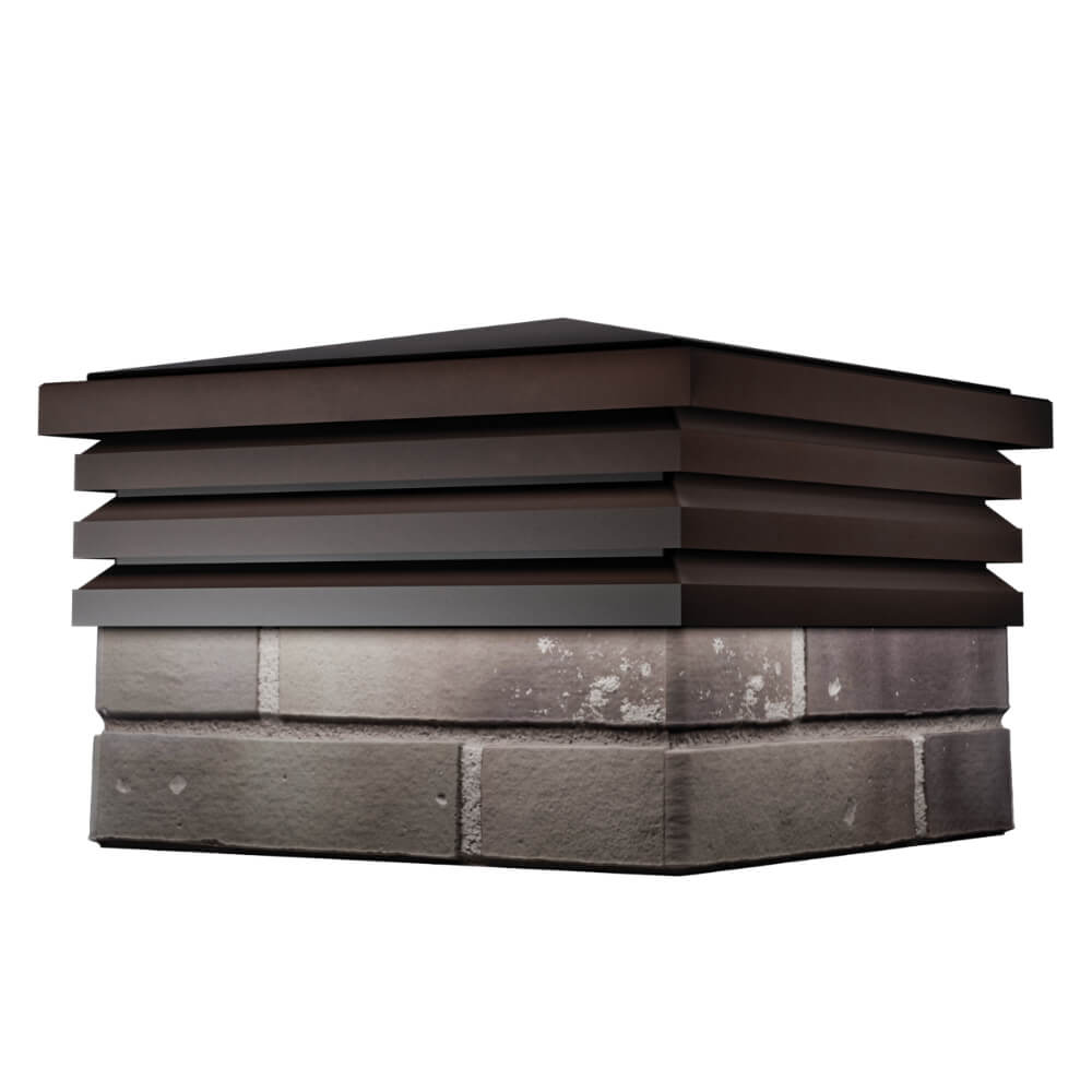 Колпак Zking Бона ХайТек Коричневый на столб 1.5х1.5 кирпича (385х385мм) в Валдае фото