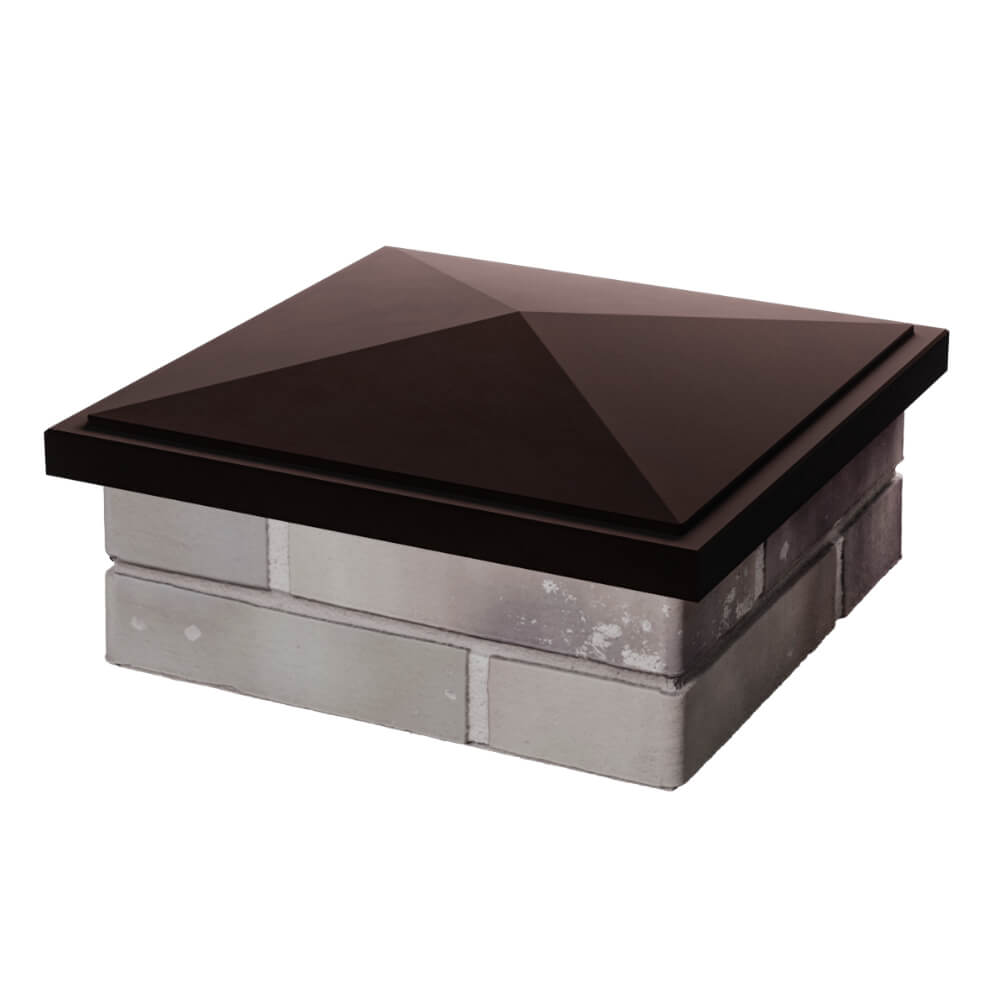 Колпак Zking БонаМоно Коричневый на столб 1.5х1.5 кирпича (385х385, 400х400мм) в Валдае фото