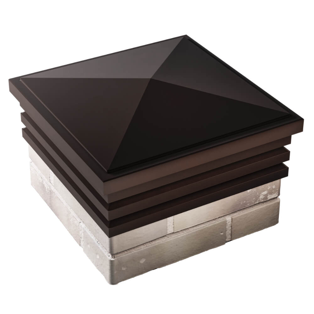 Колпак Zking Бона ХайТек Коричневый на столб 1.5х1.5 кирпича (385х385мм) в Валдае фото