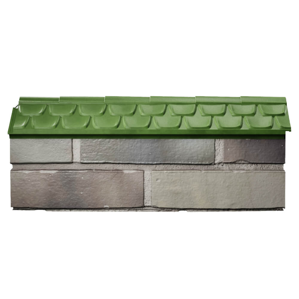 Парапет Zking Эльбрус Зеленый с посадкой на 0.5 кирпича (130мм) в Валдае фото