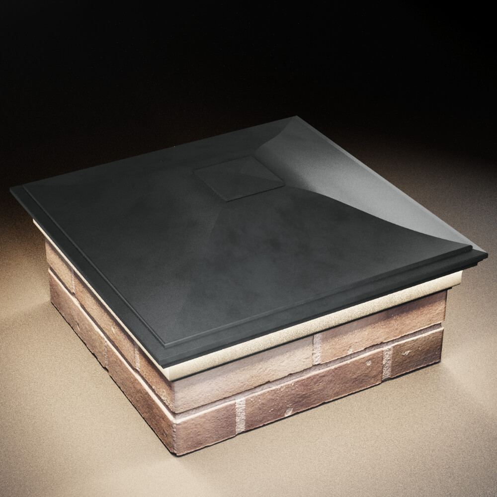 Колпак Zking Монблан Серый на столб 2х2 кирпича (515х515мм) c подсветкой в Валдае фото