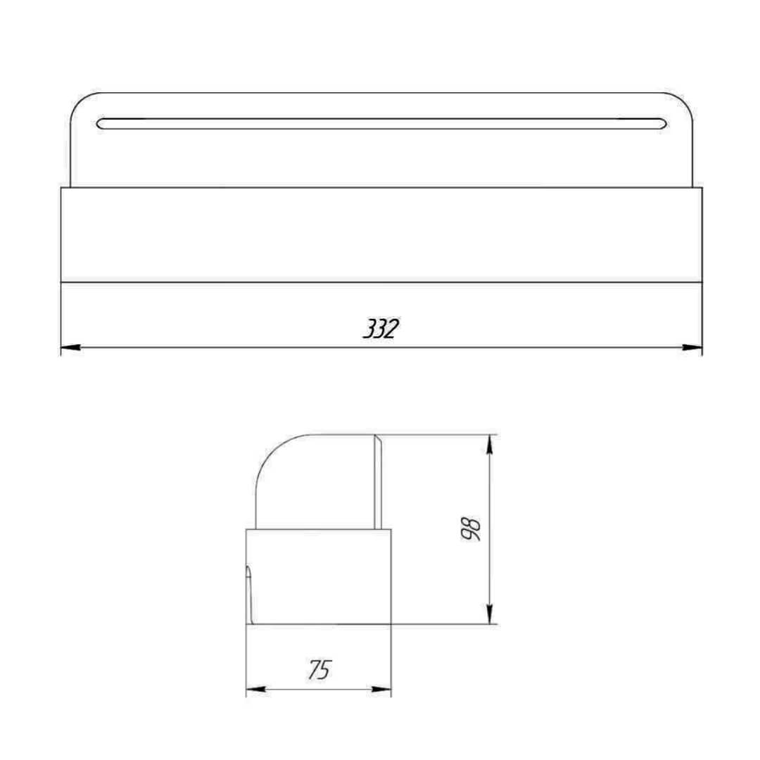 LED Светильник для шаговой плиты STONE Светлая Галька 330х75х98мм в Валдае фото