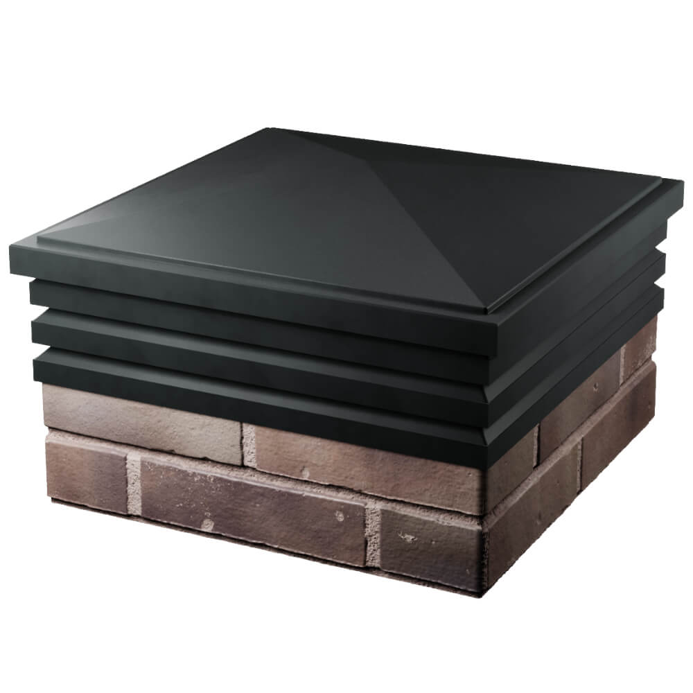 Колпак Zking Бона ХайТек Черный на столб 2х2 кирпича (513х513мм) в Валдае фото