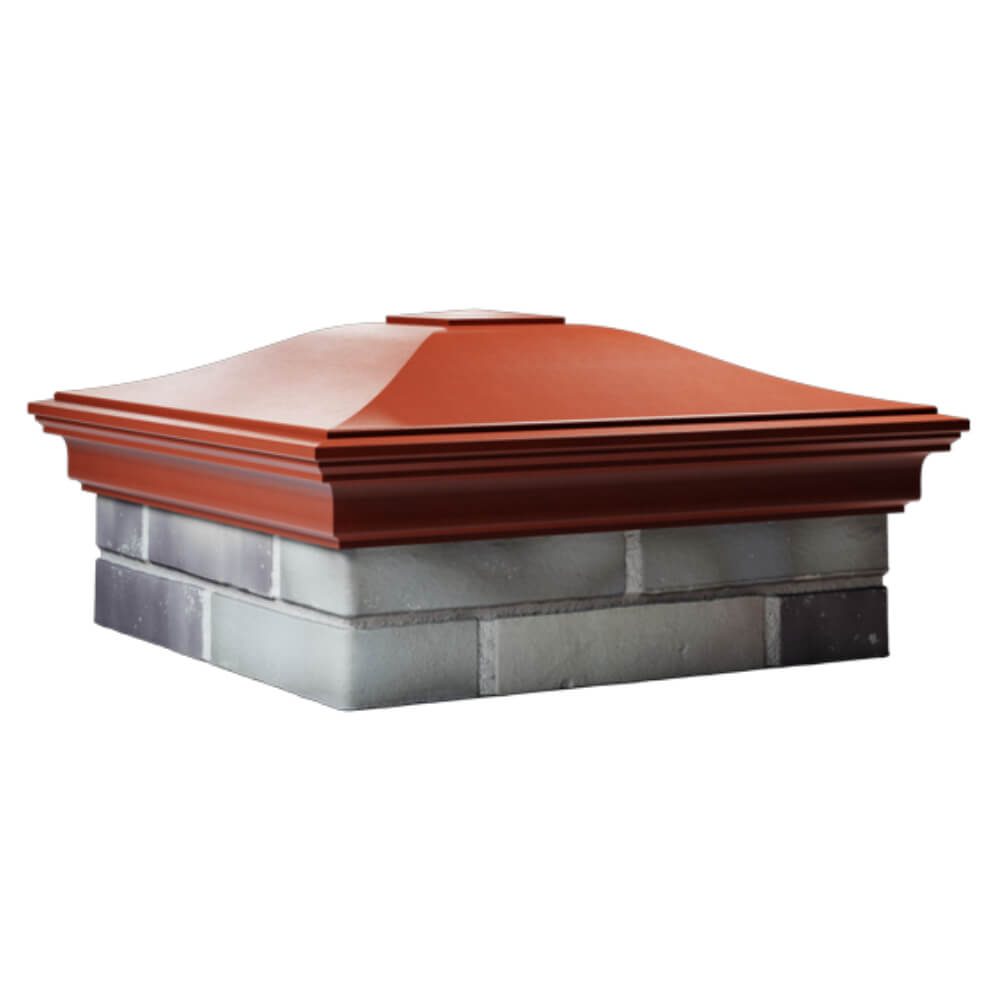 Колпак Zking Монблан Красный на столб 2х2 кирпича (515х515мм) в Валдае фото