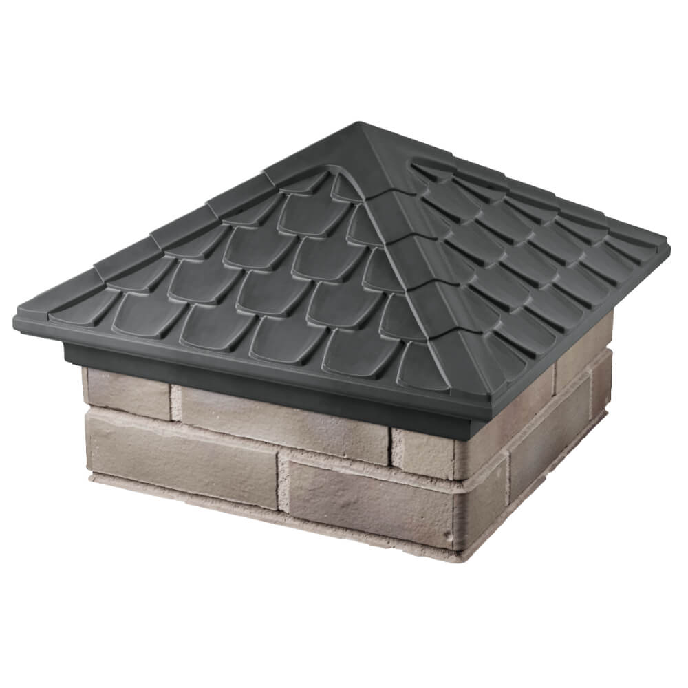 Колпак Zking Эльбрус Серый на столб 1.5х1.5 кирпича (385х385мм) в Валдае фото