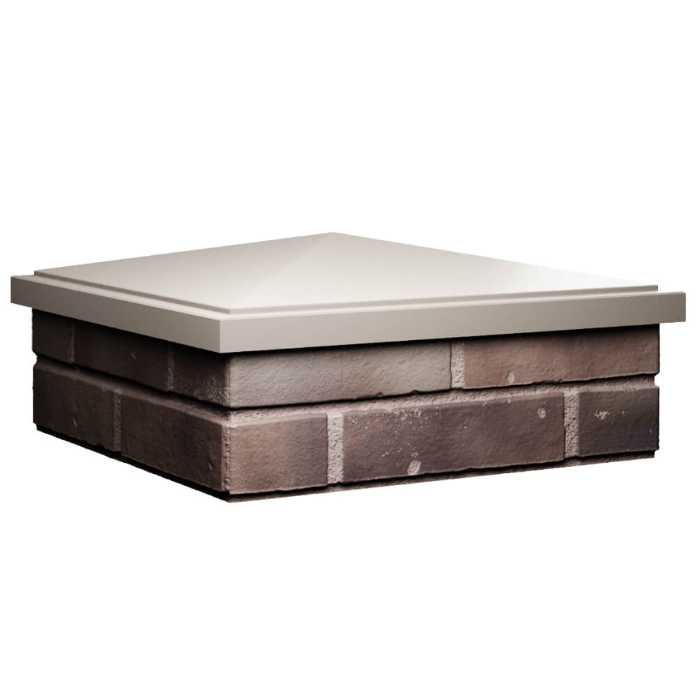 Колпак Zking БонаМоно Бежевый на столб 2х2 кирпича (515х515, 530х530мм) в Валдае фото