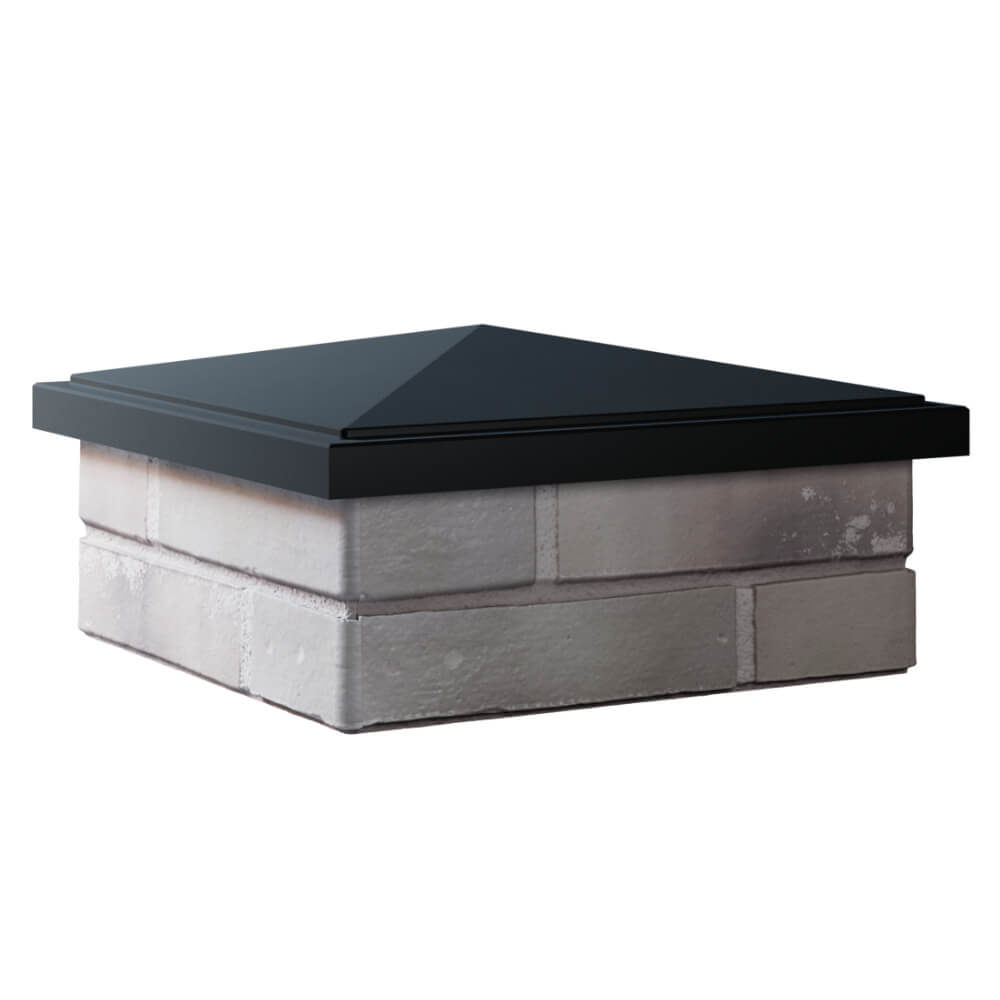 Колпак Zking БонаМоно Черный на столб 1.5х1.5 кирпича (385х385, 400х400мм) в Валдае фото