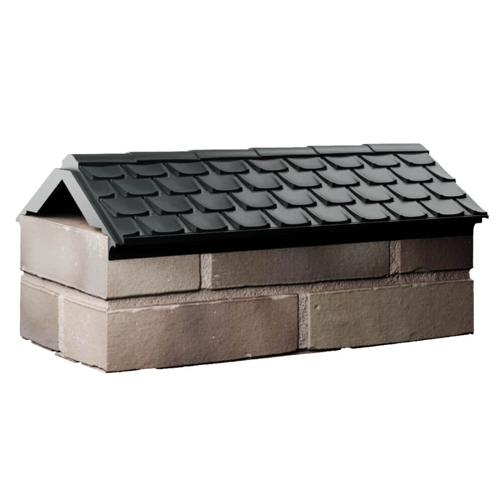 Парапет Zking Эльбрус Черный с посадкой на 1 кирпич (255мм) Валдай фото