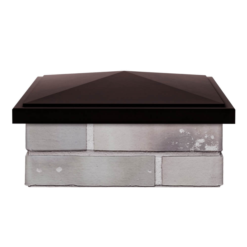 Колпак Zking БонаМоно Коричневый на столб 1.5х1.5 кирпича (385х385, 400х400мм) Валдай фото