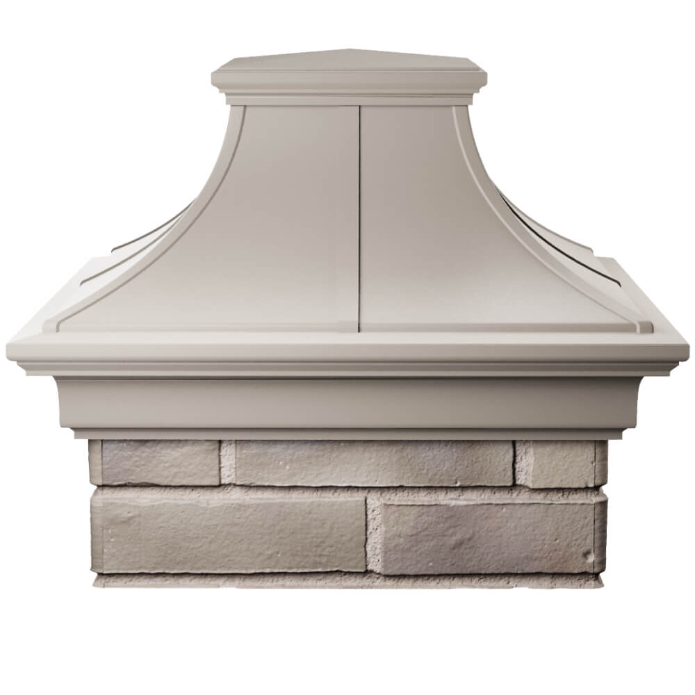 Колпак Zking Монблан Премиум Бежевый на столб 1.5х1.5 кирпича (385х385мм) Валдай фото