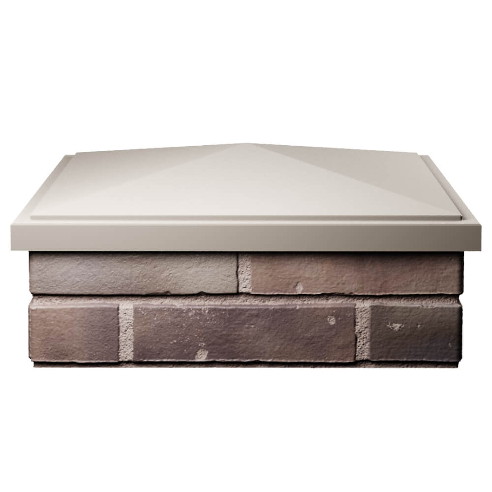 Колпак Zking БонаМоно Бежевый на столб 2х2 кирпича (515х515, 530х530мм) Валдай фото