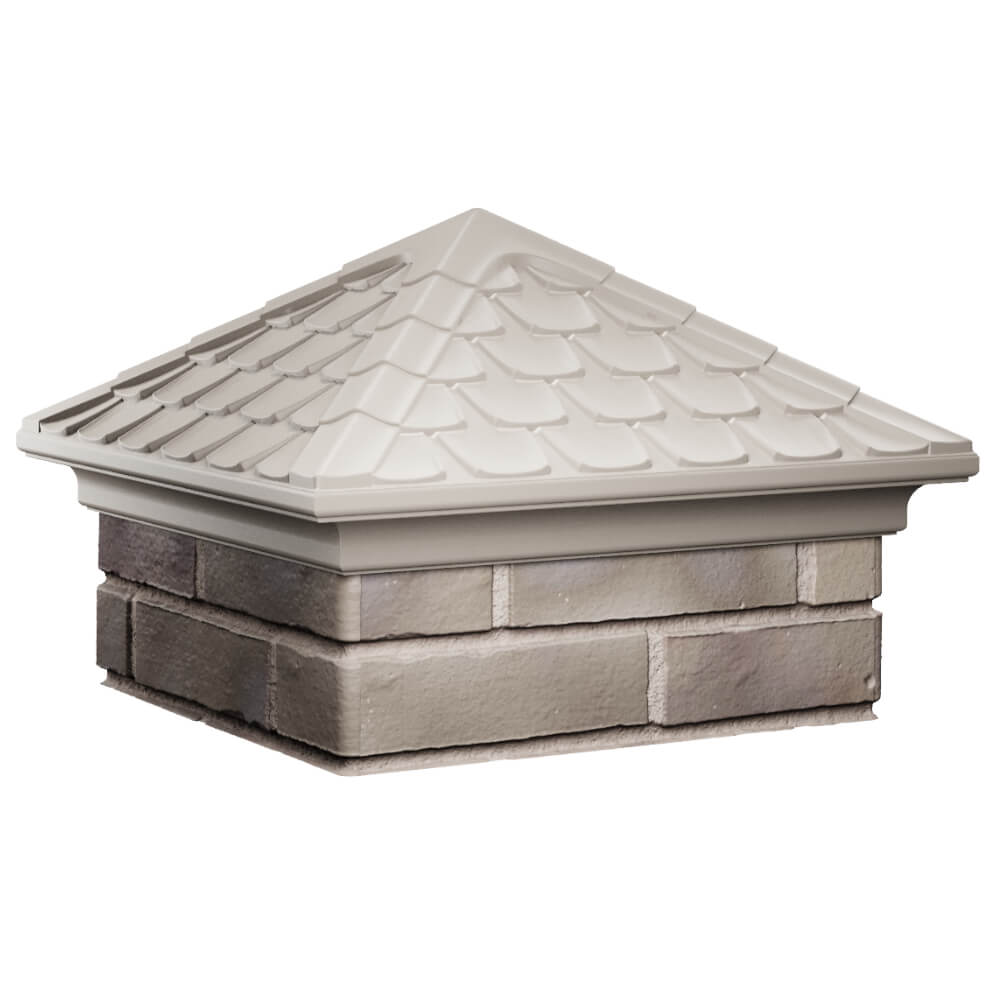 Колпак Zking Эльбрус Бежевый на столб 1.5х1.5 кирпича (385х385мм) в Валдае фото