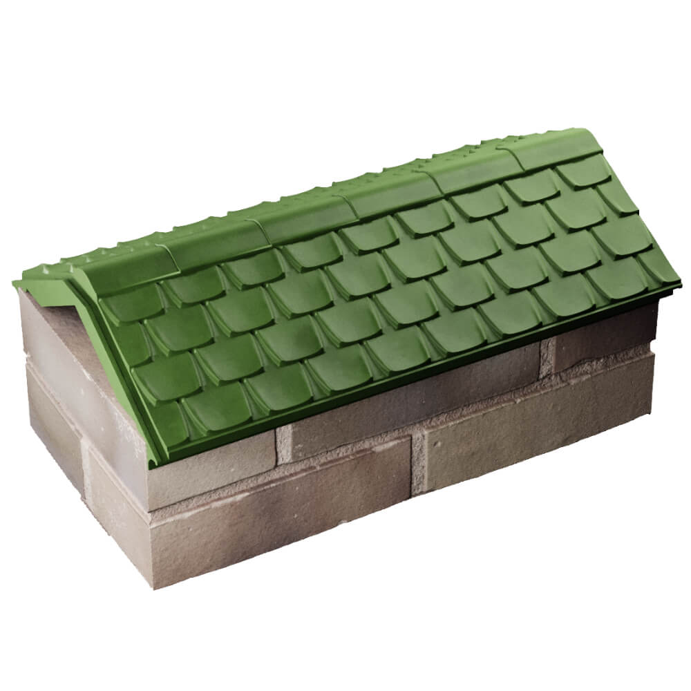 Парапет Zking Эльбрус Зеленый с посадкой на 1 кирпич (255мм) в Валдае фото