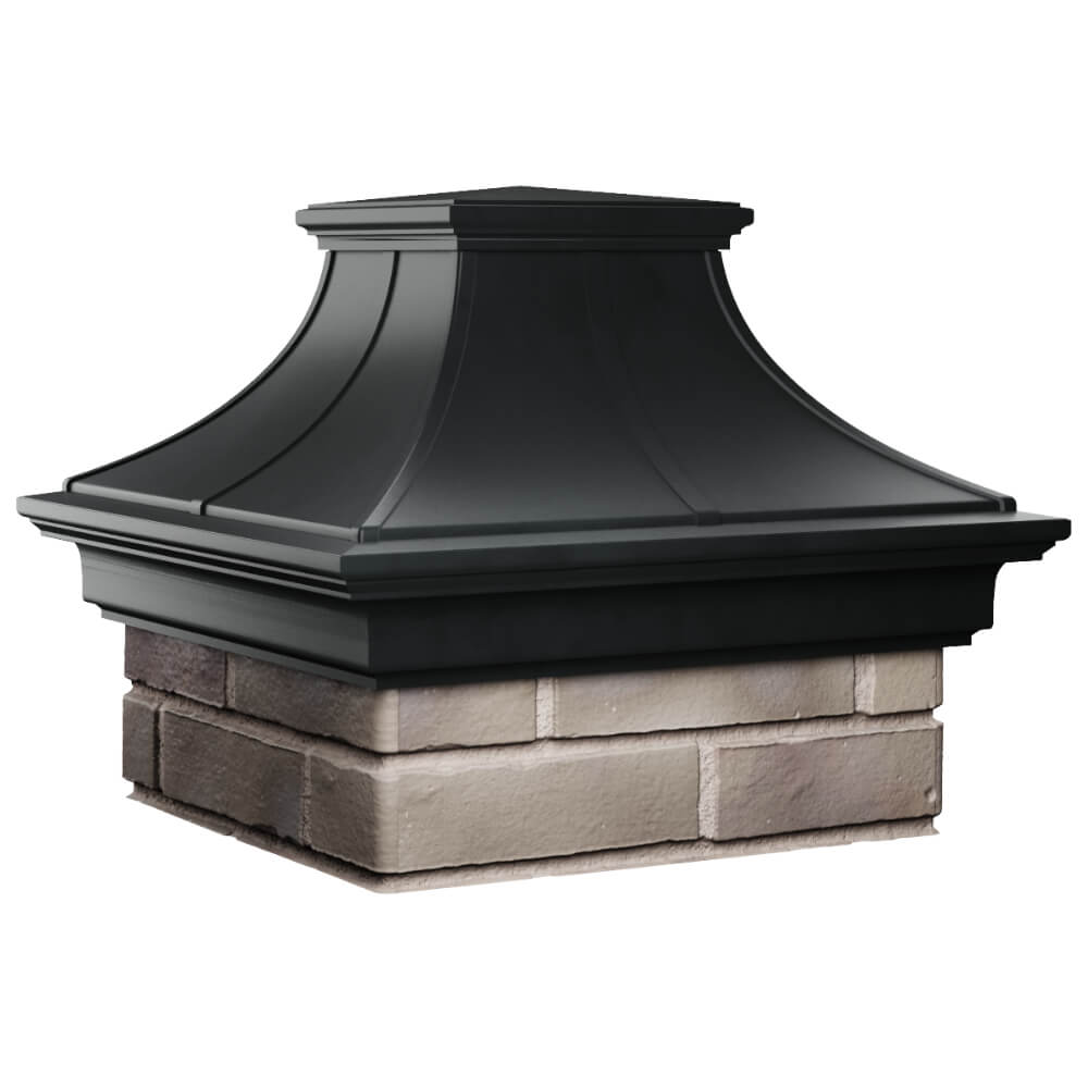 Колпак Zking Монблан Премиум Черный на столб 1.5х1.5 кирпича (385х385мм) в Валдае фото