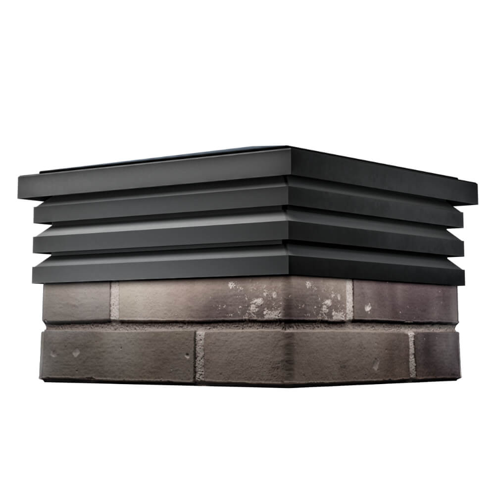 Колпак Zking Бона ХайТек Черный на столб 1.5х1.5 кирпича (385х385мм) в Валдае фото