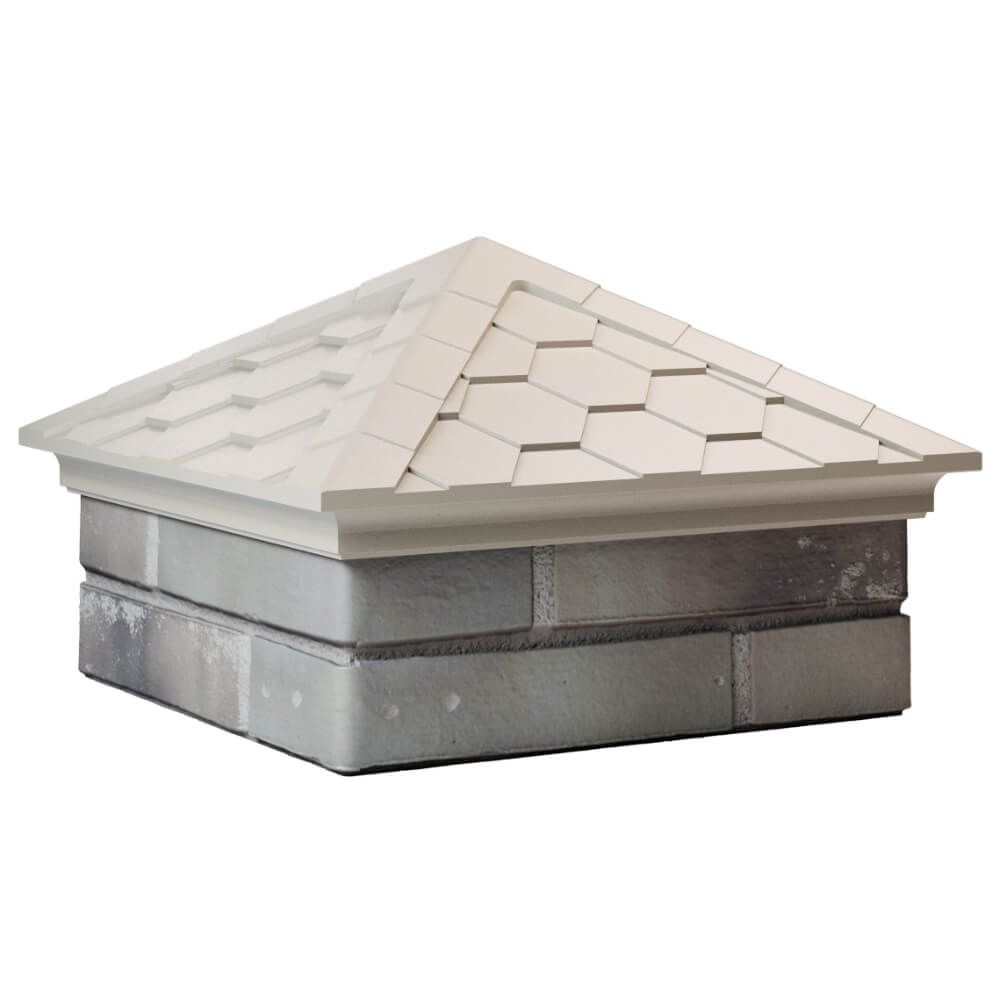 Колпак Zking Эверест Бежевый на столб 1.5х1.5 кирпича (390х390мм) в Валдае фото