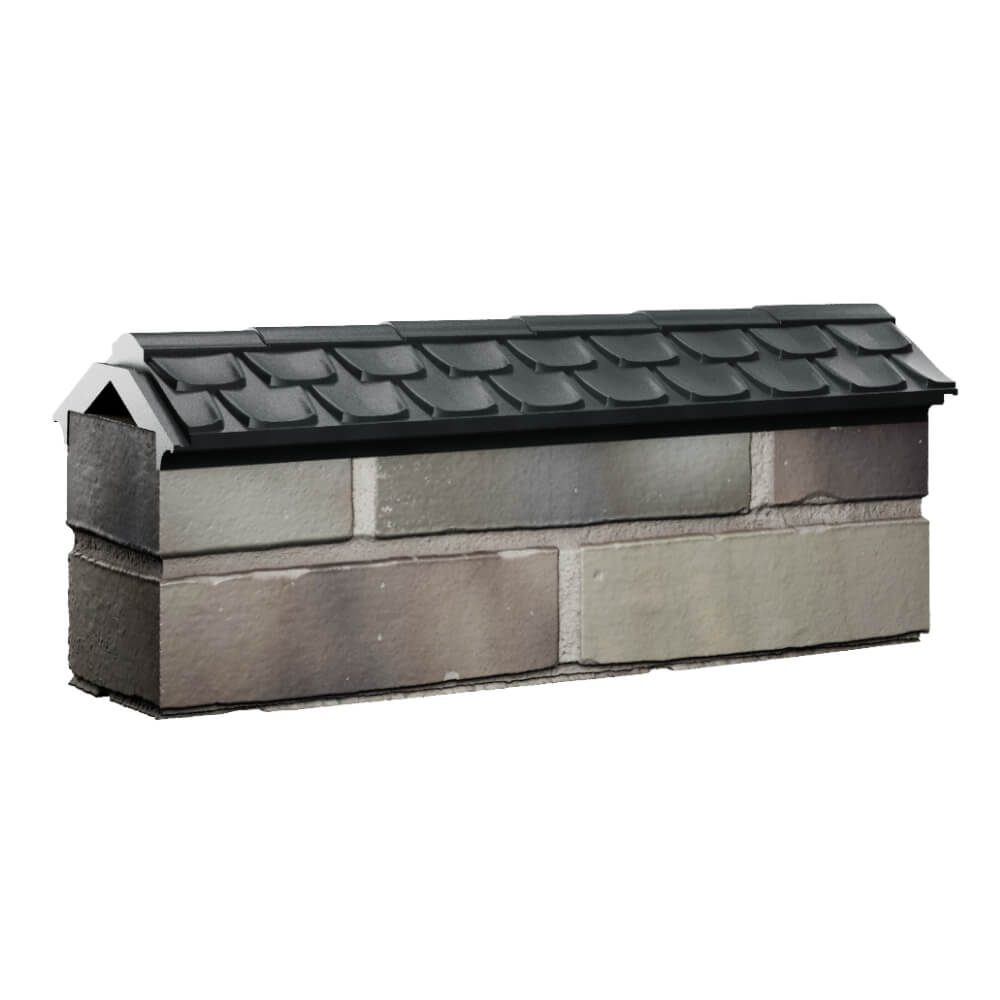 Парапет Zking Эльбрус Черный с посадкой на 0.5 кирпича (130мм) Валдай фото