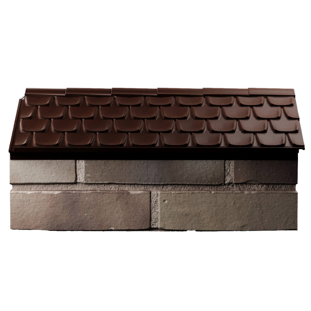 Парапет Zking Эльбрус Коричневый с посадкой на 1 кирпич (255мм) в Валдае фото