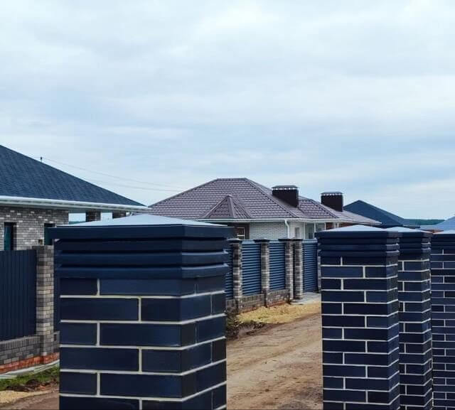 Колпак Zking Бона ХайТек Серый на столб 1.5х1.5 кирпича (385х385мм) в Валдае фото