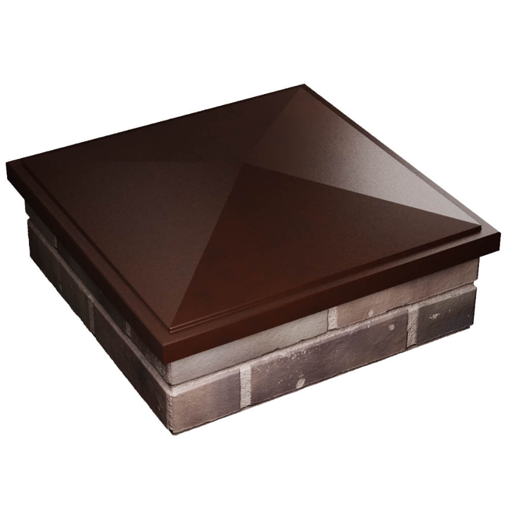 Колпак Zking БонаМоно Коричневый на столб 2х2 кирпича (515х515, 530х530мм) в Валдае фото