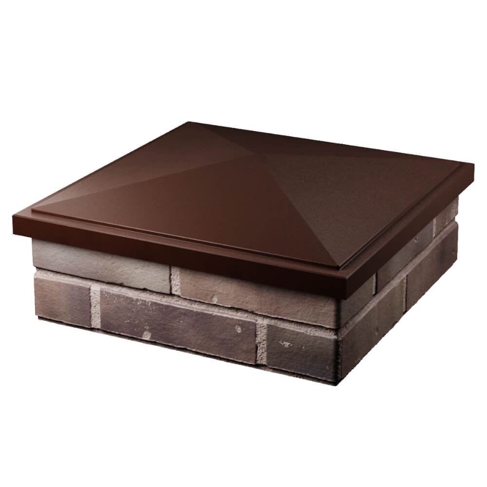 Колпак Zking БонаМоно Коричневый на столб 2х2 кирпича (515х515, 530х530мм) в Валдае фото