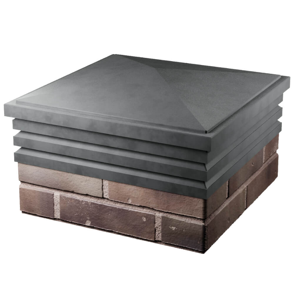 Колпак Zking Бона ХайТек Серый на столб 2х2 кирпича (513х513мм) в Валдае фото