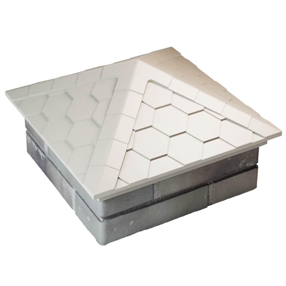 Колпак Zking Эверест Бежевый на столб 1.5х1.5 кирпича (390х390мм) в Валдае фото