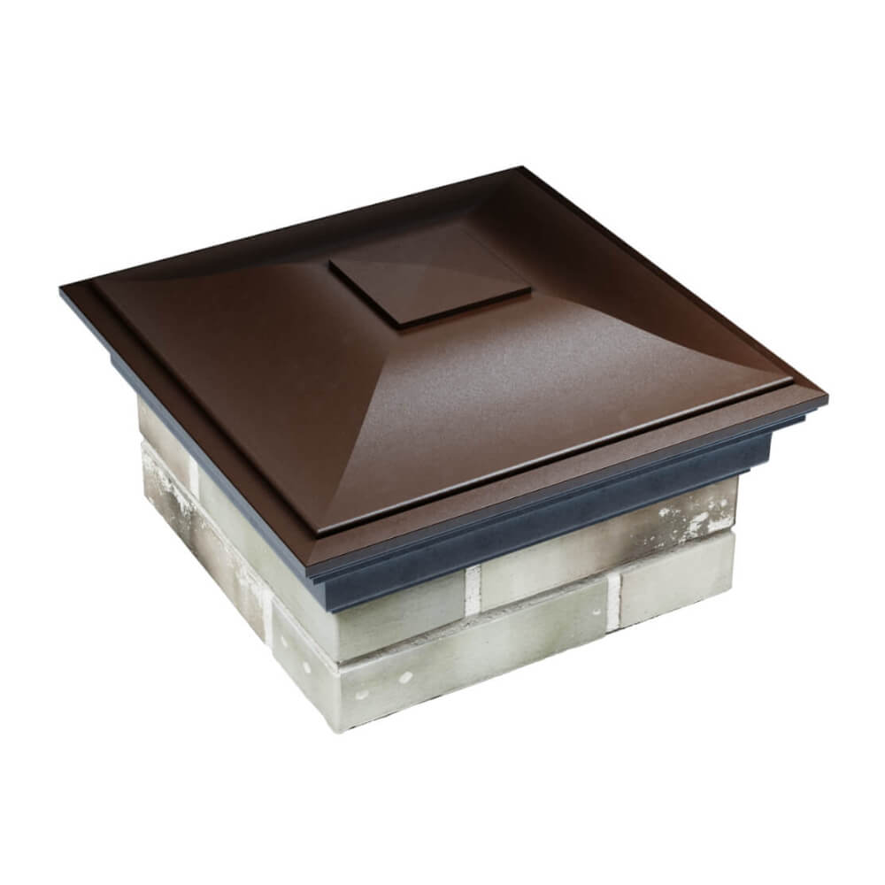 Колпак Zking Монблан Коричневый на столб 1.5х1.5 еврокирпича 0.7НФ (355х355мм) в Валдае фото